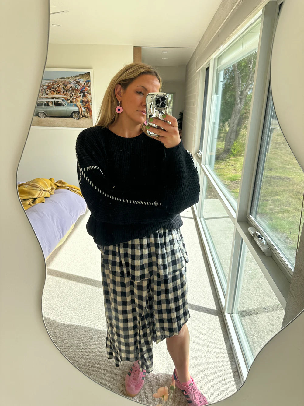 EMELDO DESIGN Bobby Blossoms Earrings gold pink blue