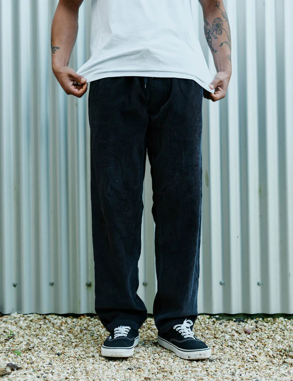 MR SIMPLE Burbank Elastic Cord Pant charcoal