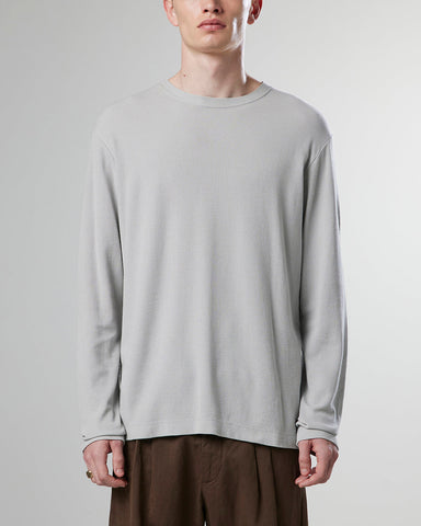 NN07 Clive LS Waffle Knit Tee harbor mist