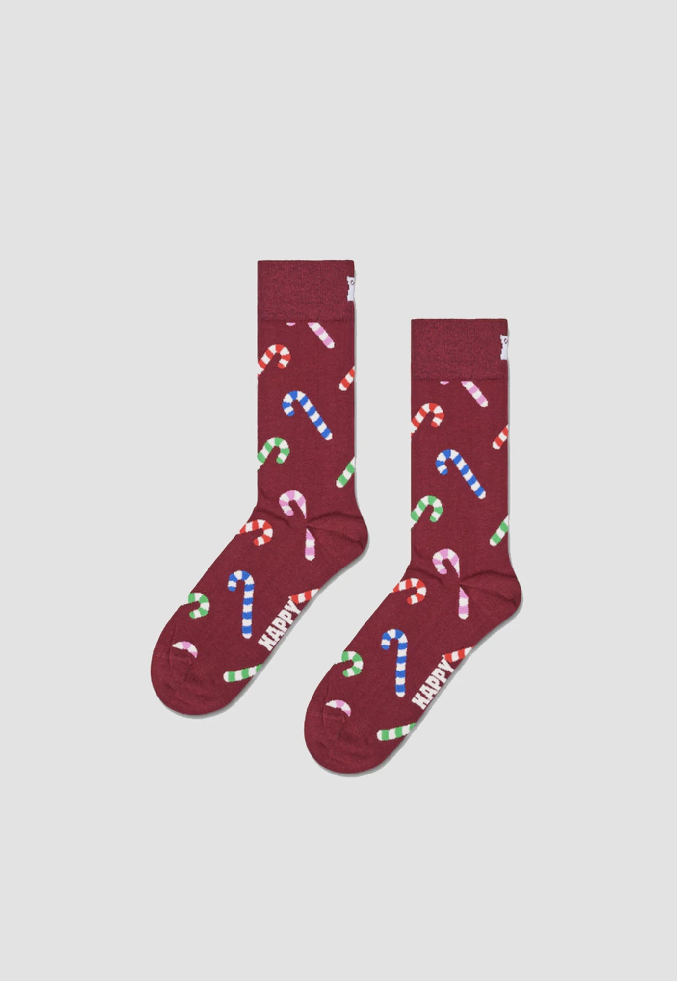 HAPPY SOCKS Candy Cane Sock dark red