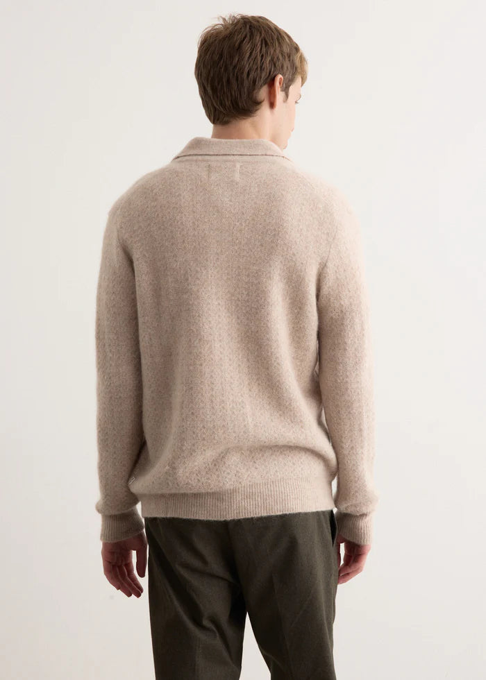 NN07 Alfie Long Sleeve Polo greige