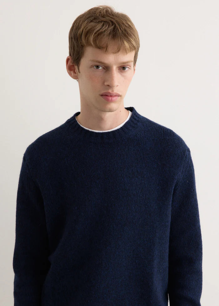 NN07 Lee Wool Blend Sweater navy blue