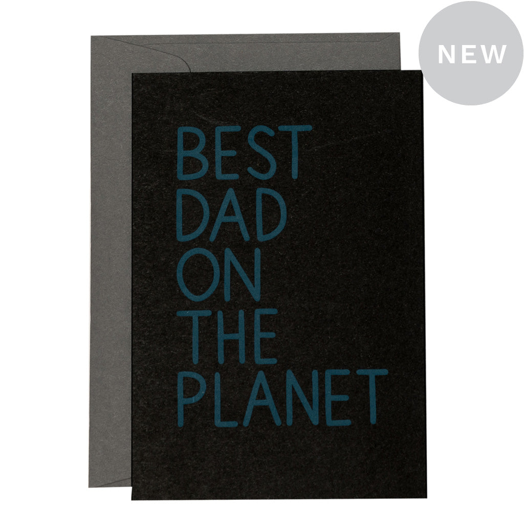ME & AMBER Planet Dad Card blue on black