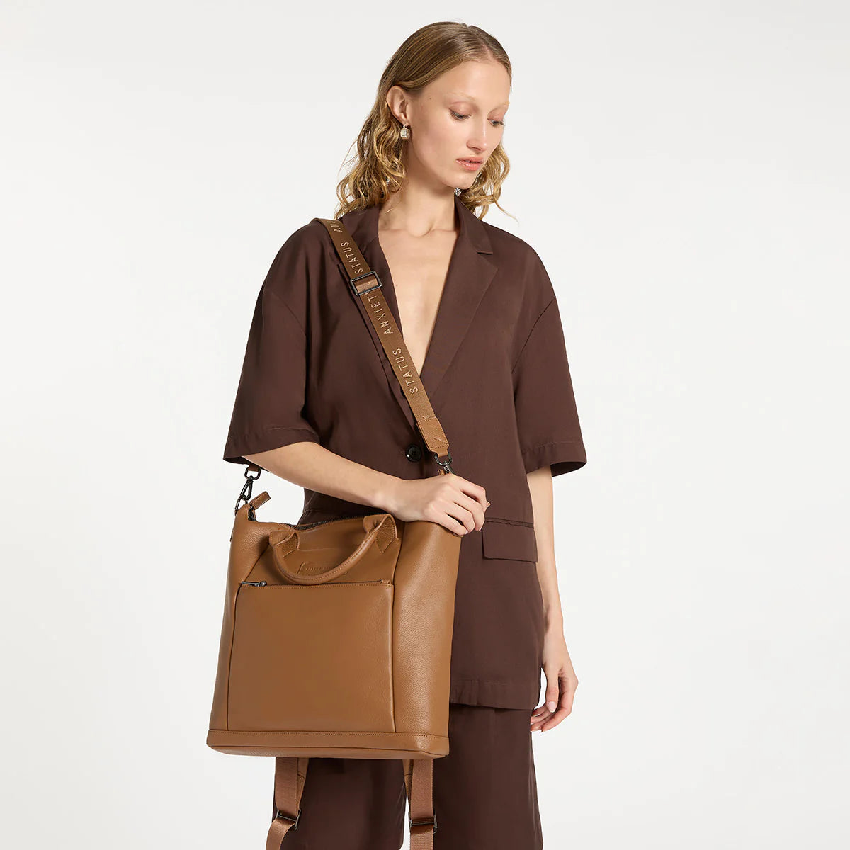 STATUS ANXIETY Mini Waves Bag camel