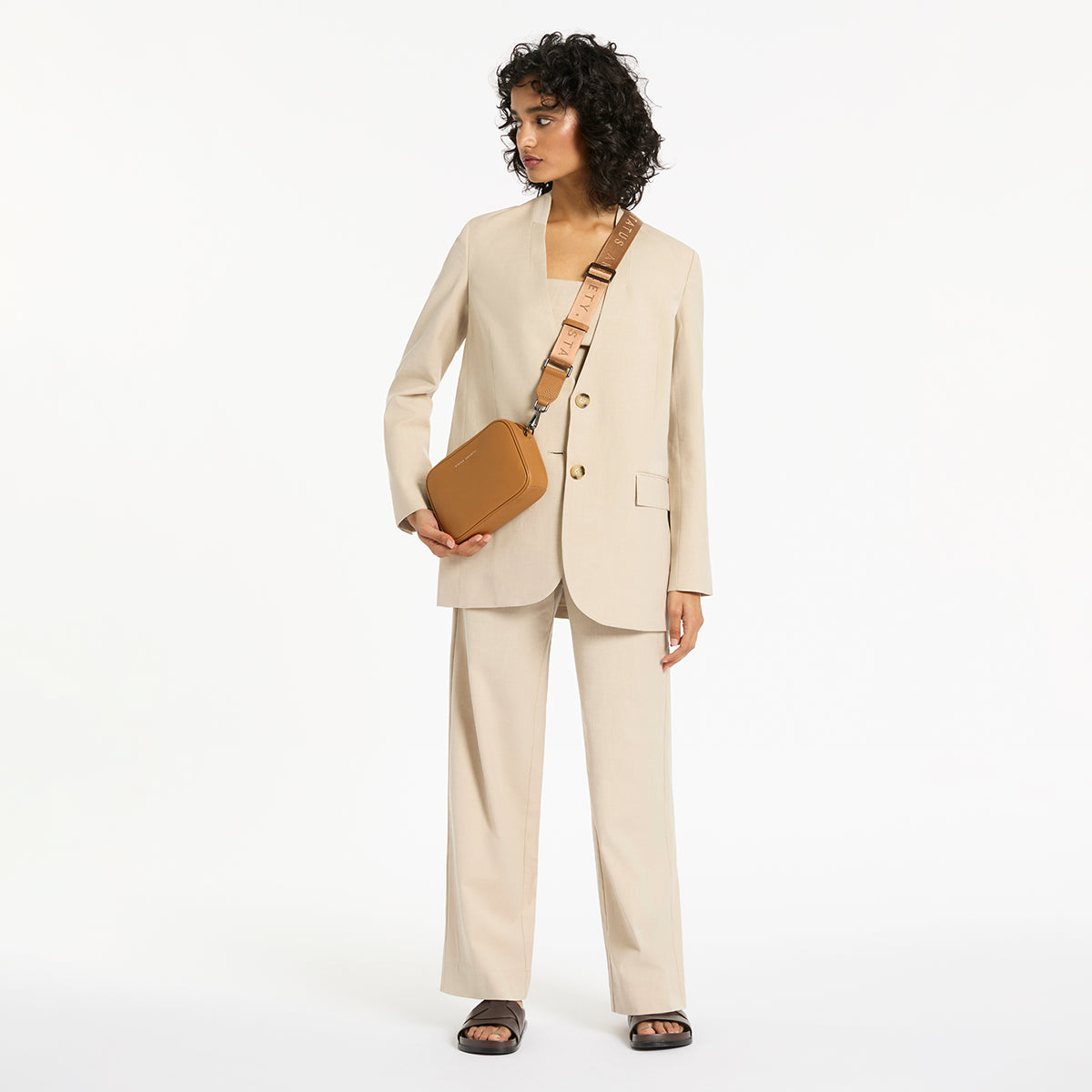 STATUS ANXIETY Plunder With Webbed Strap camel