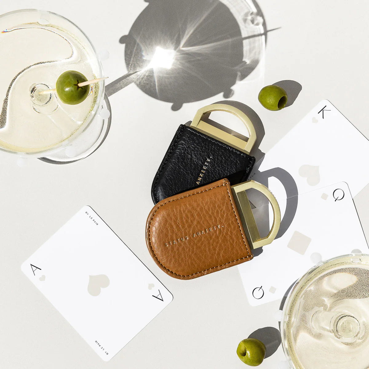 STATUS ANXIETY Settle The Score Bottle Opener tan