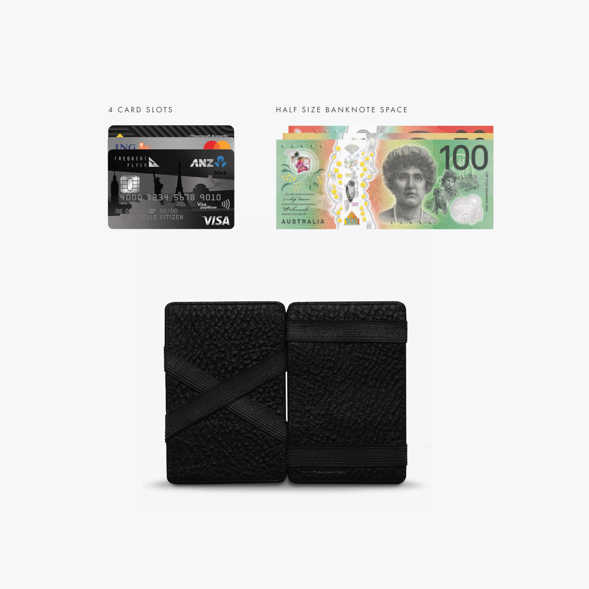 STATUS ANXIETY Flip Wallet black
