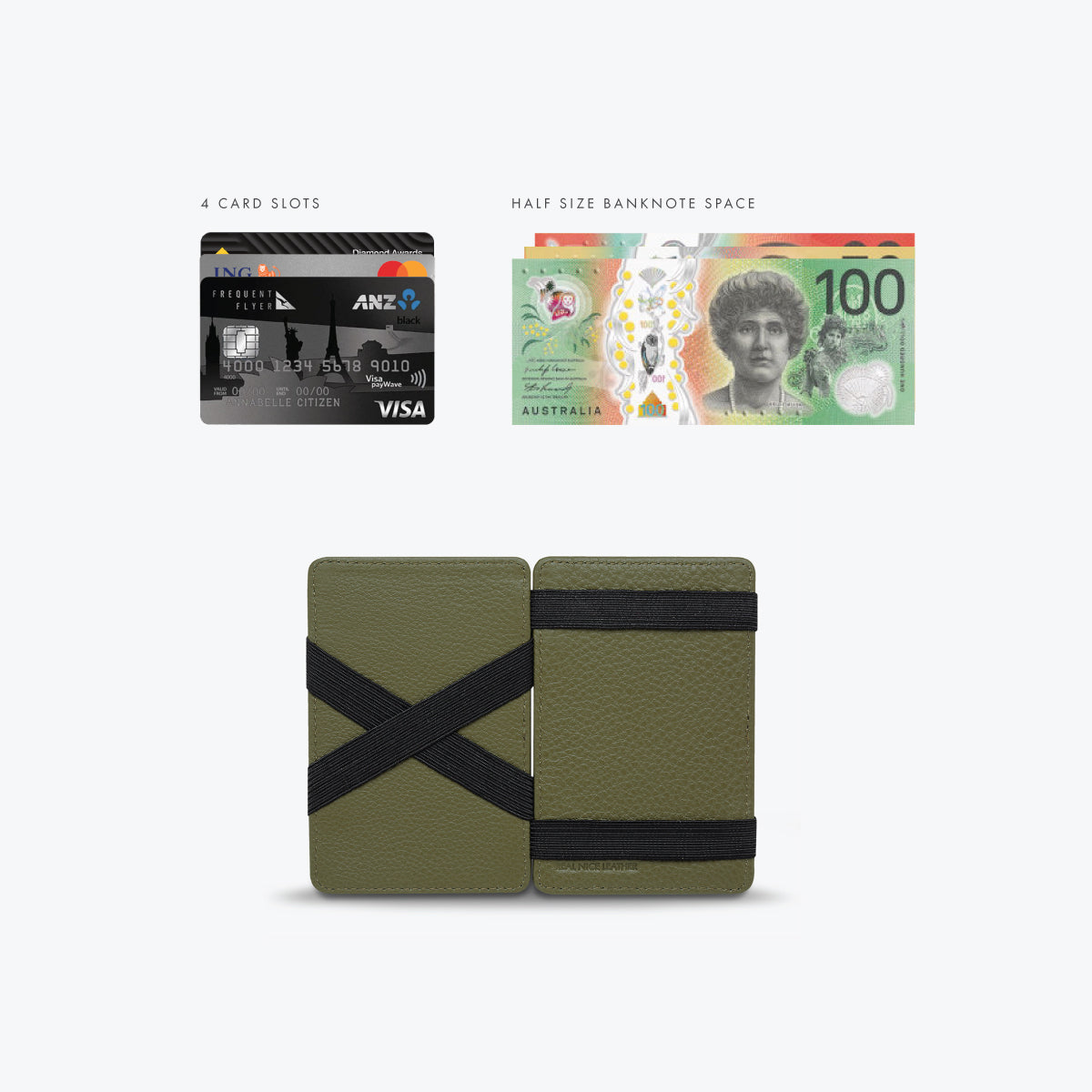 STATUS ANXIETY Flip Wallet khaki