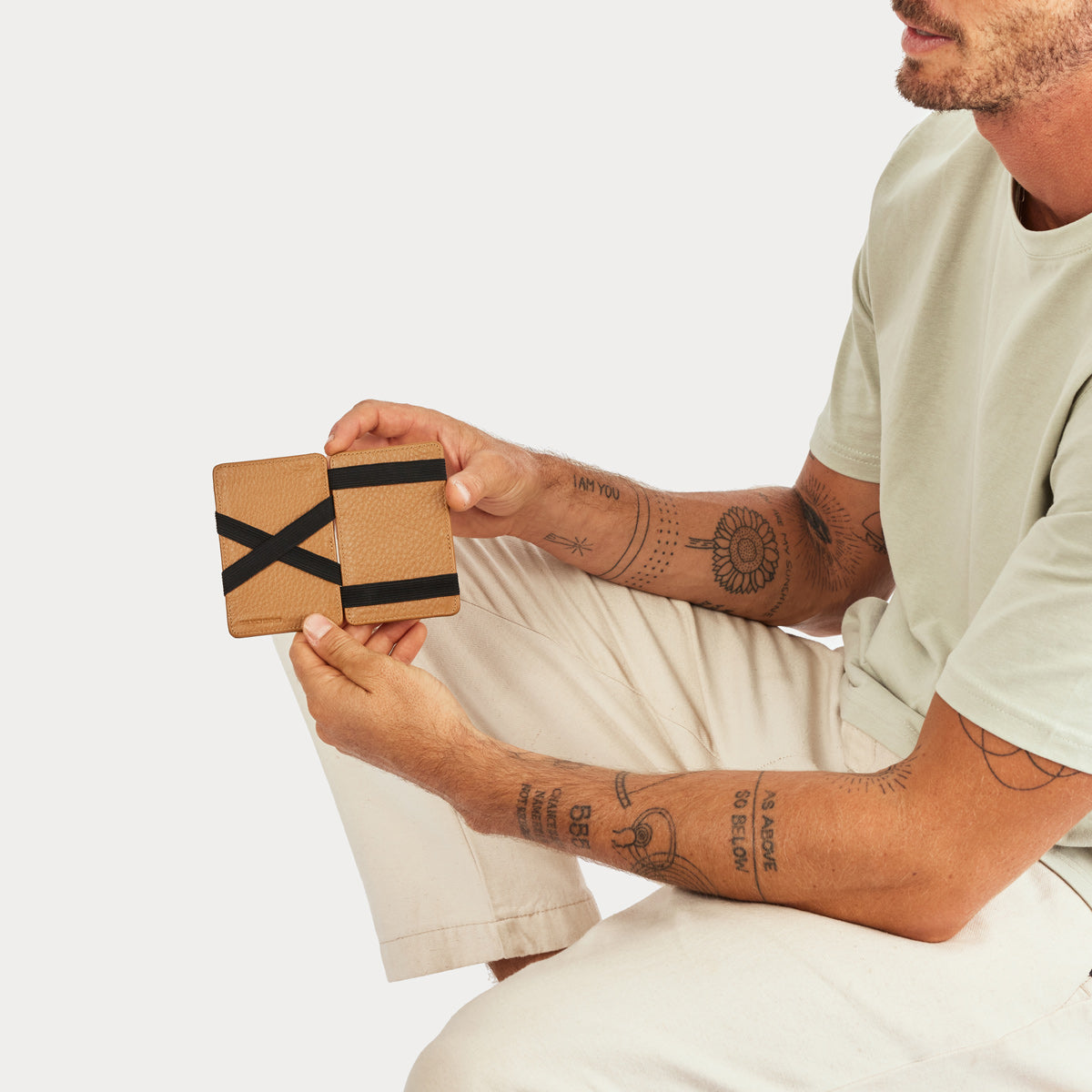 STATUS ANXIETY Flip Wallet tan