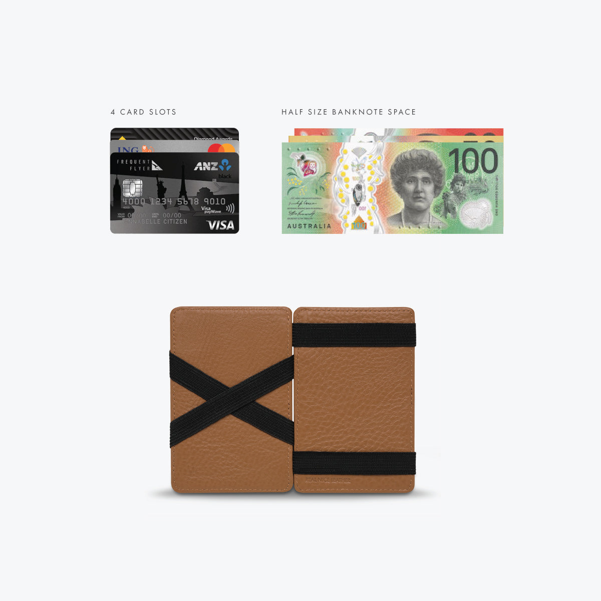 STATUS ANXIETY Flip Wallet tan