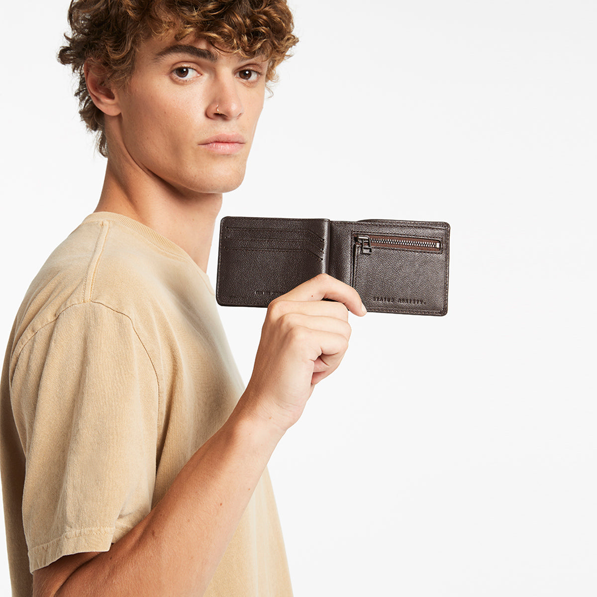 STATUS ANXIETY Leonard Wallet chocolate