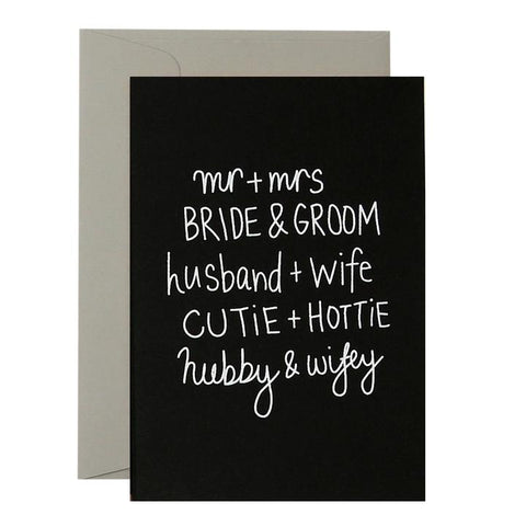 ME & AMBER Mr + Mrs Card