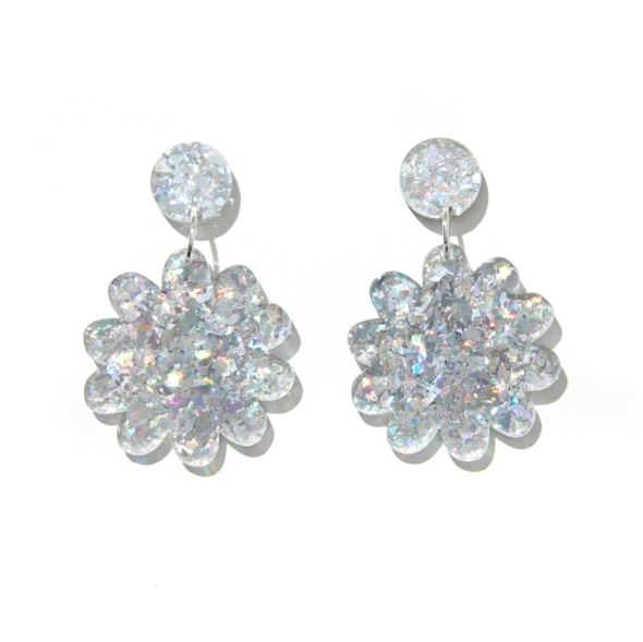 EMELDO DESIGN Blossom Earrings silver confetti