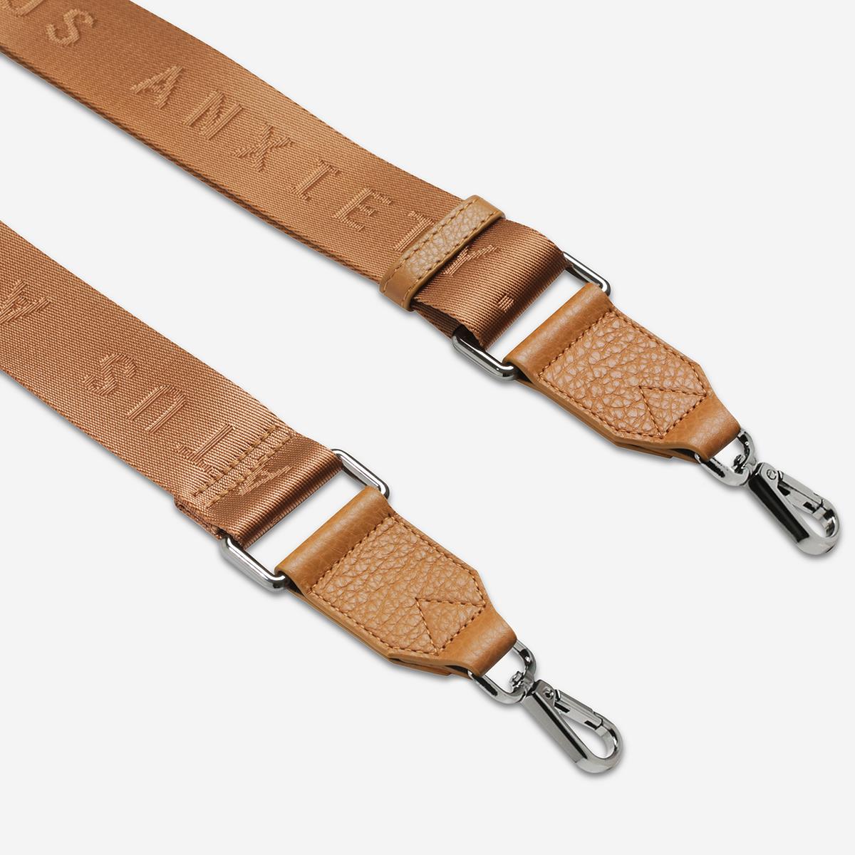 STATUS ANXIETY Without You Webbed Strap Medium tan