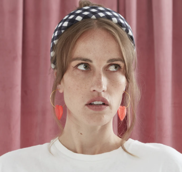 EMELDO DESIGN Valentine Hoops gold with neon red