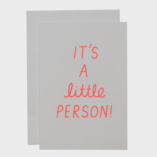 ME & AMBER Little Person / neon coral on white