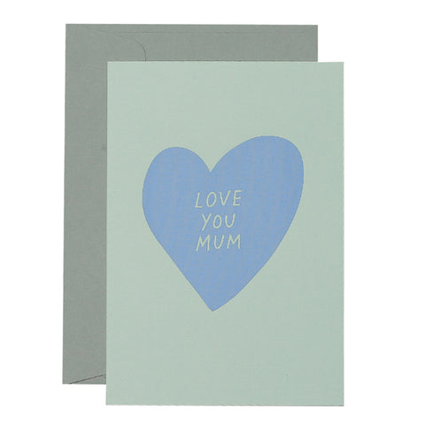 ME & AMBER Heart Love You Mum Card