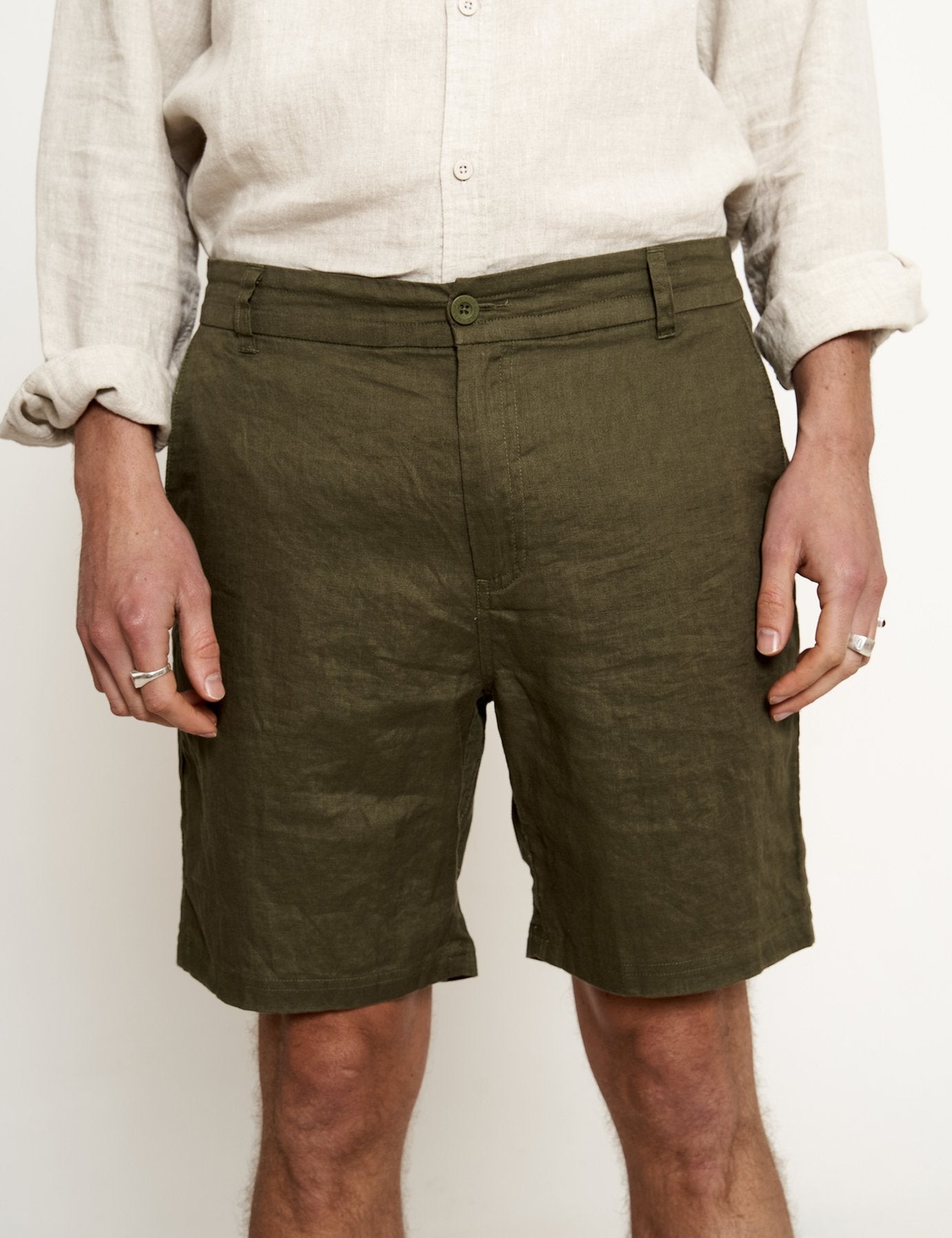 MR SIMPLE Tanner Linen Short fatigue
