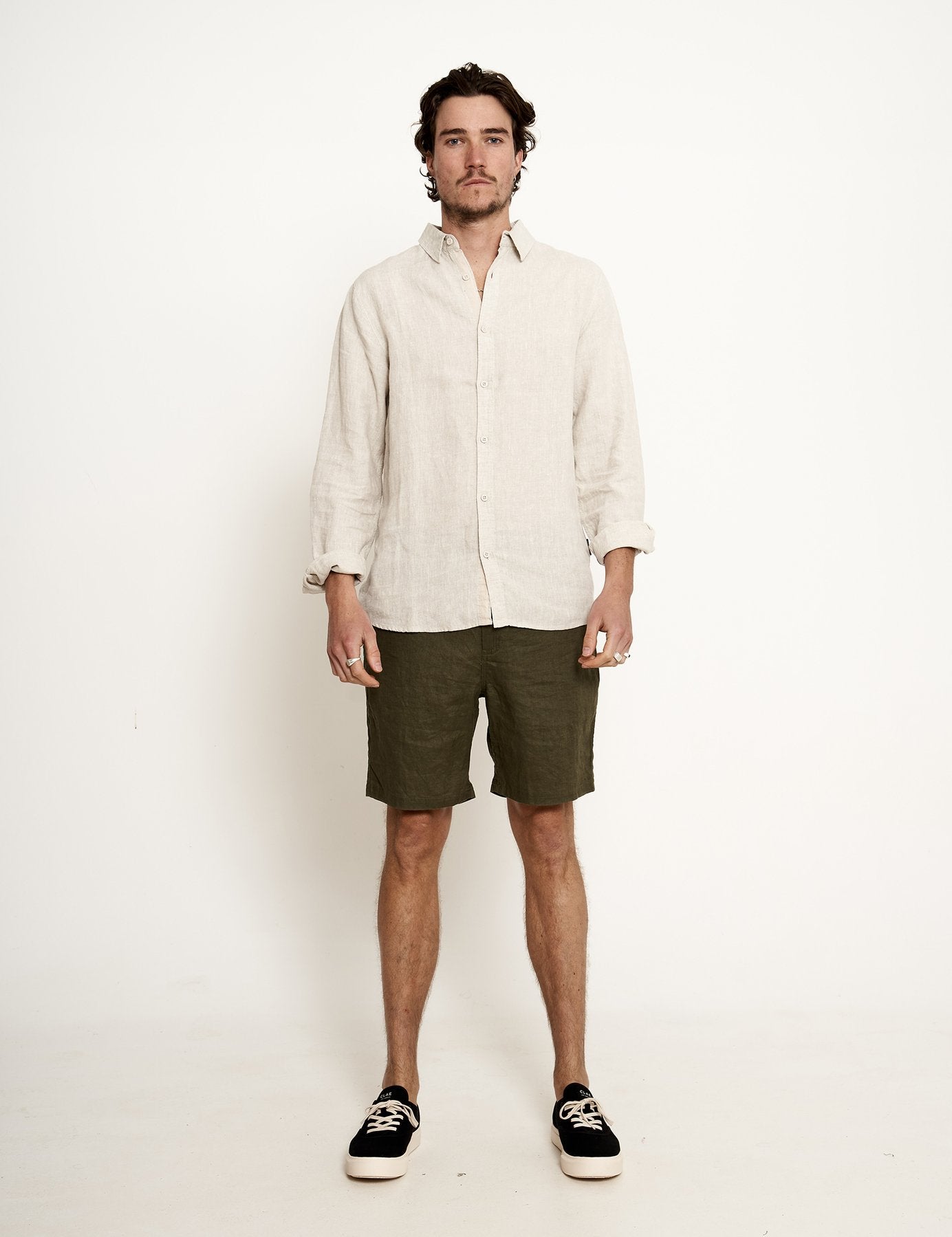 MR SIMPLE Tanner Linen Short fatigue