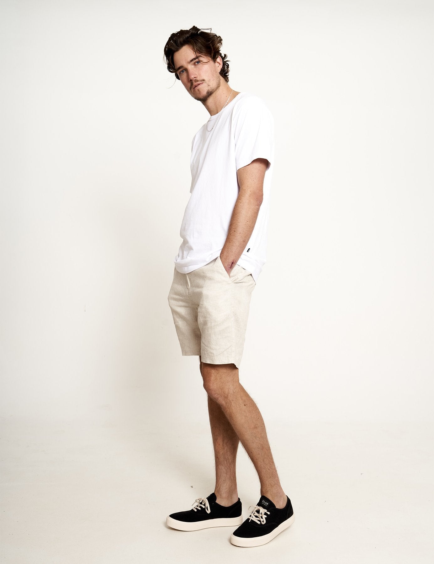 MR SIMPLE Tanner Linen Short natural