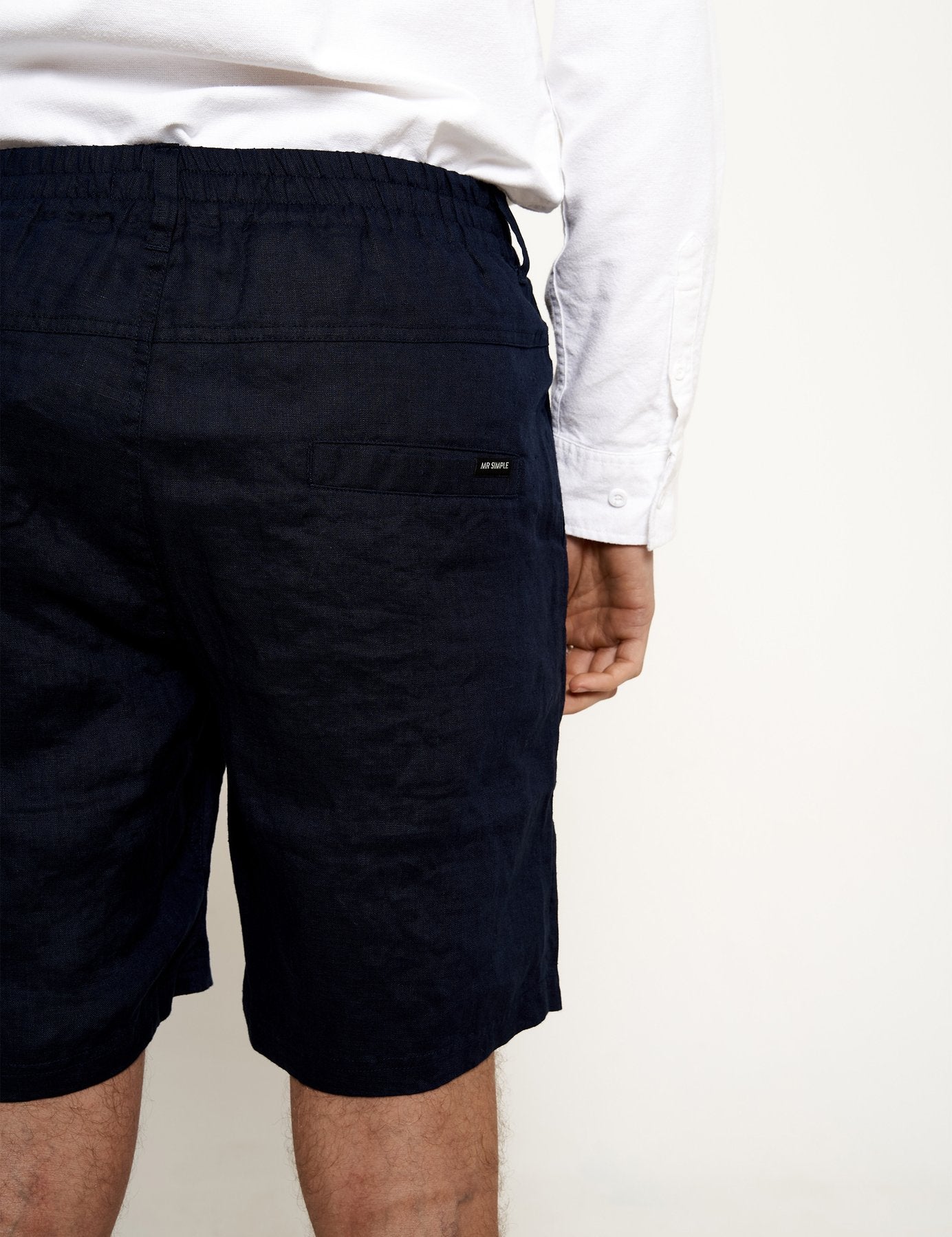 MR SIMPLE Tanner Linen Short navy