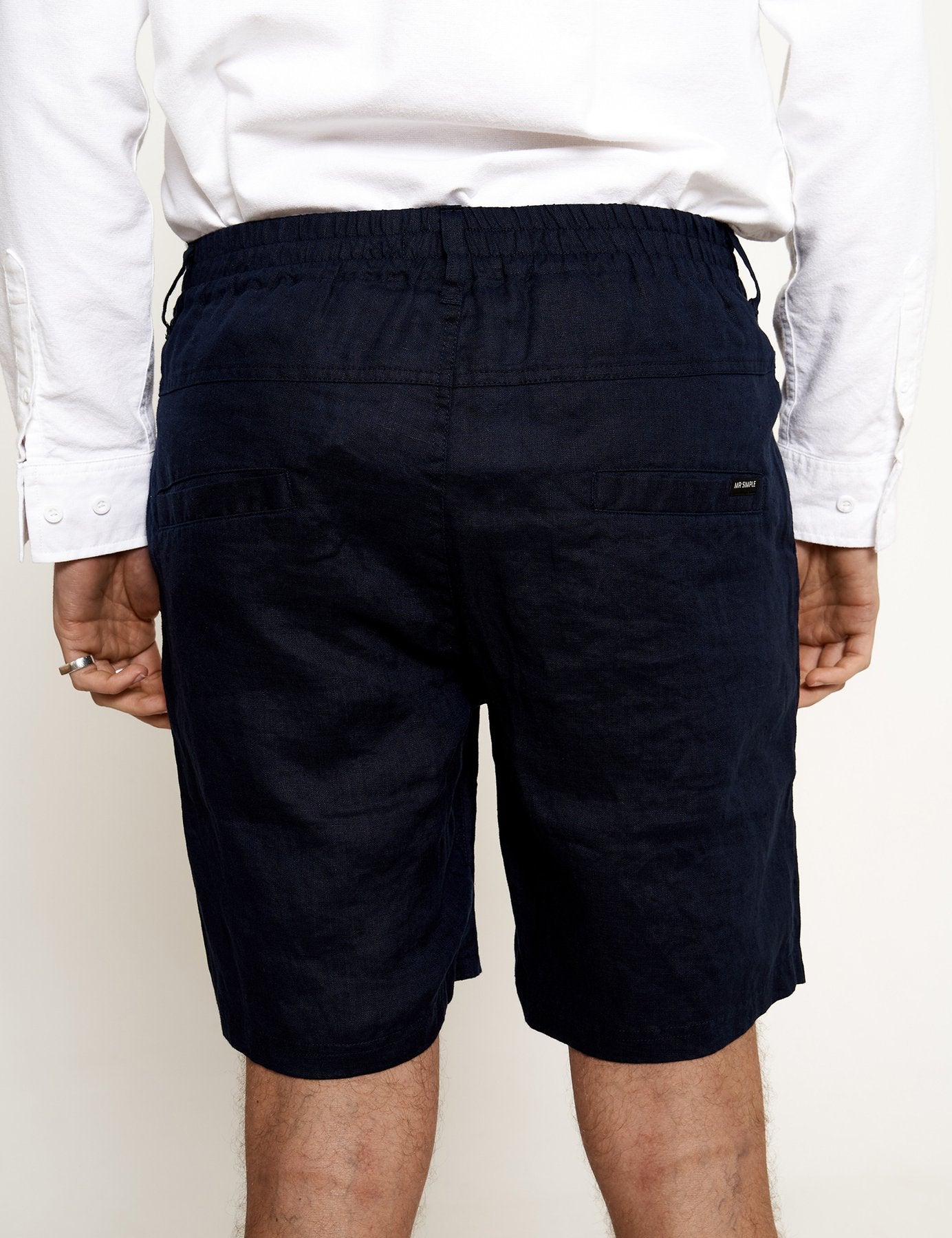 MR SIMPLE Tanner Linen Short navy