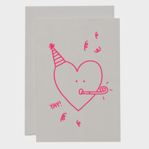 ME & AMBER Party Heart / neon pink on white