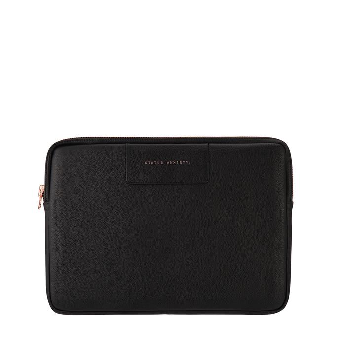 STATUS ANXIETY Before I Leave Laptop Case Black Rose Gold