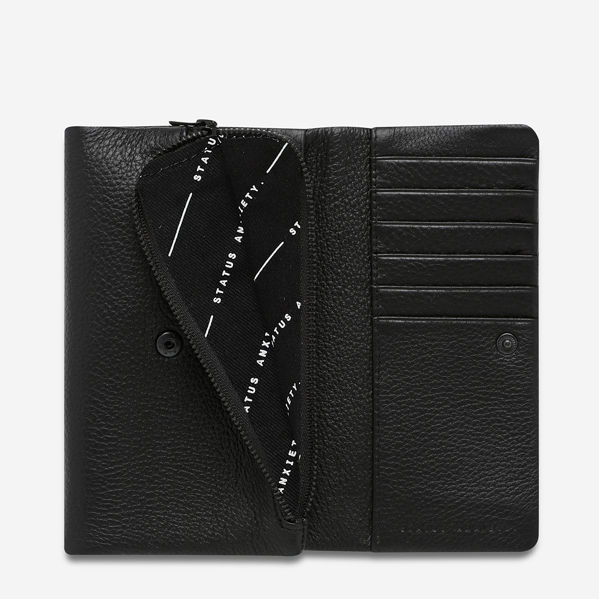 STATUS ANXIETY Audrey Wallet black pebble