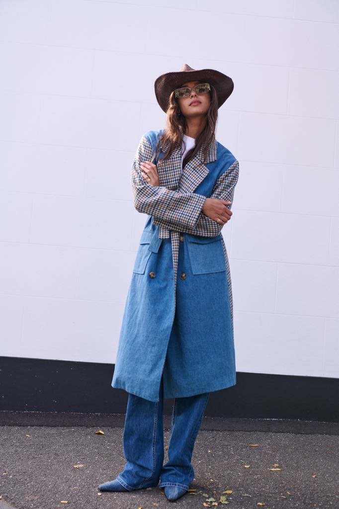 BARRY MADE Holmsen Trench denim check