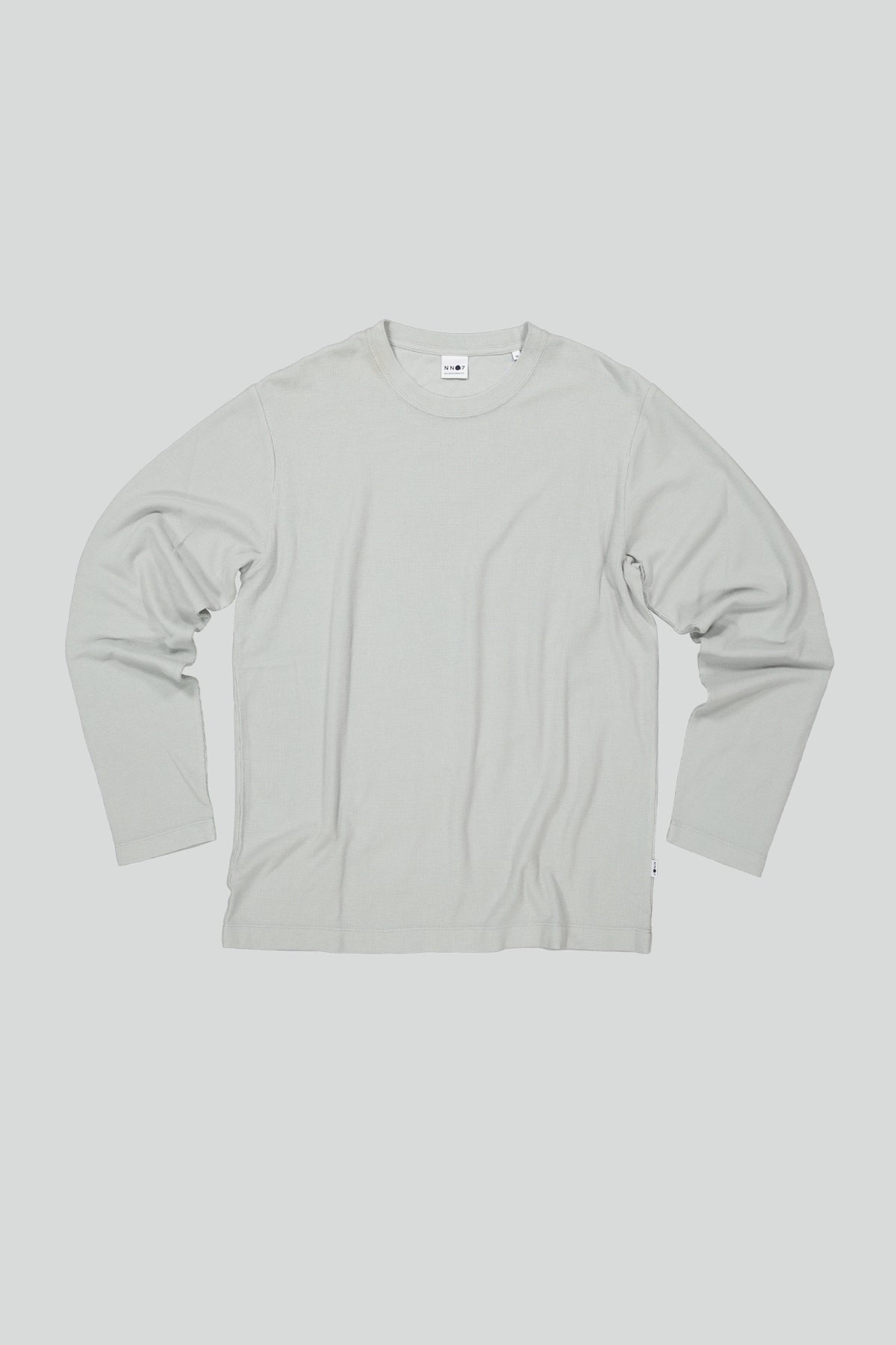 NN07 Clive LS Waffle Knit Tee harbor mist