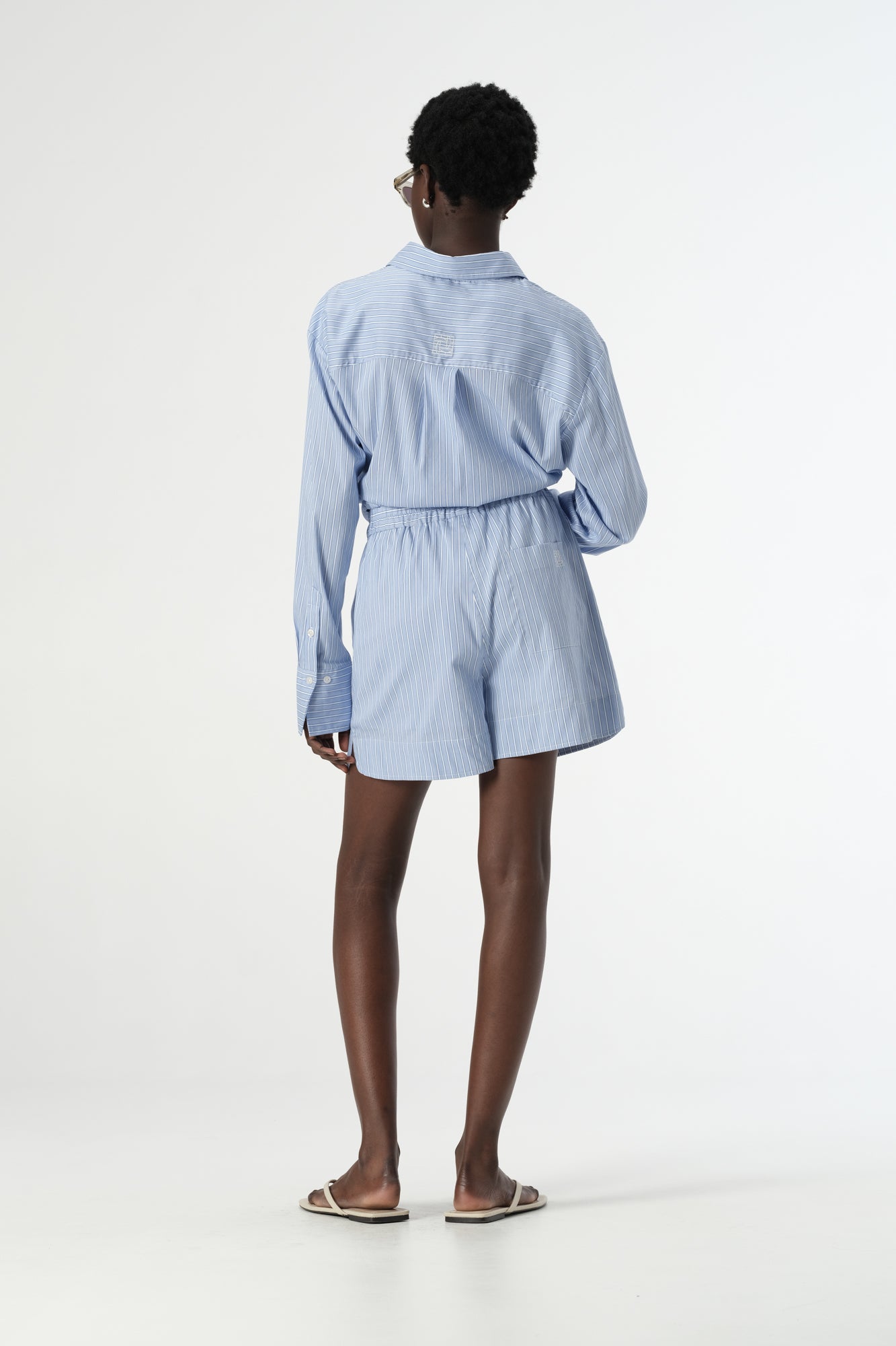 ELKA COLLECTIVE Poppy Short blue stripe