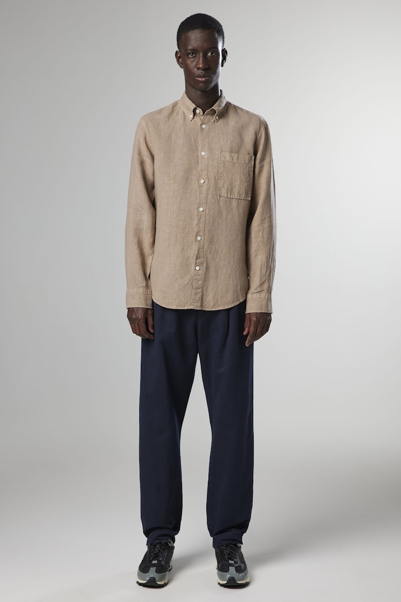 NN07 Arne Linen Shirt greige