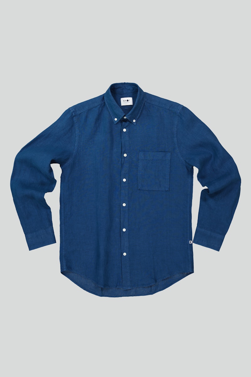 NN07 Arne Linen Shirt sargasso sea