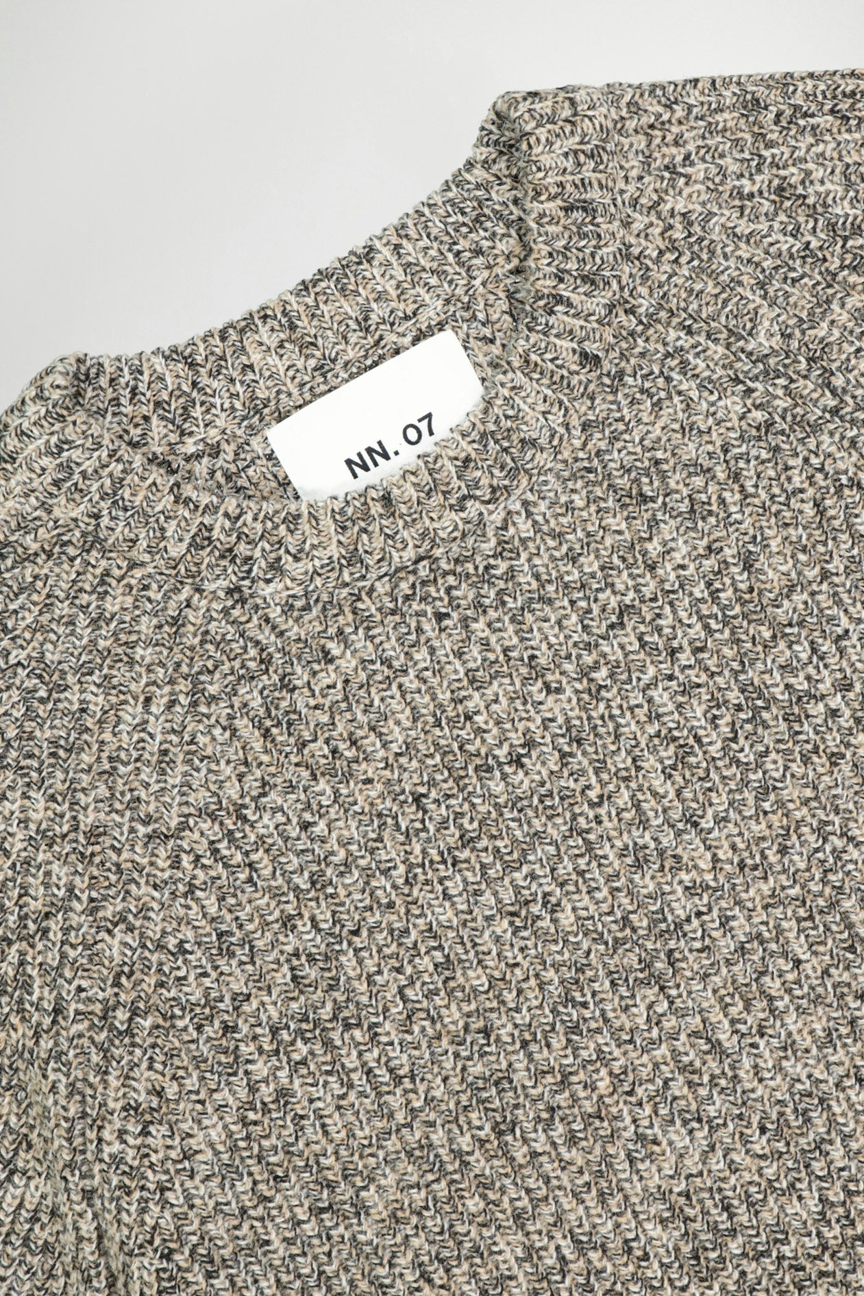 NN07 Jacobo Knit Sweater khaki melange