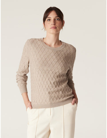 CABLE HERITAGE 365 Hampden Merino Jumper pebble