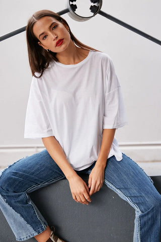 MA DAINTY Peony Top white