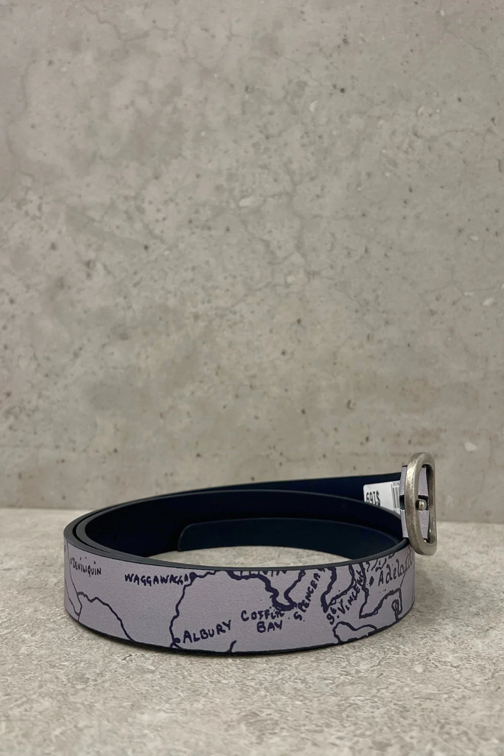 CIRCULAR BY MAUDE ALICE DAINTY Slip Belt maps print