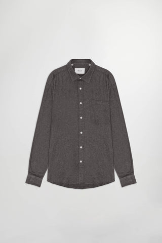 NN07 Deon Flannel Shirt dark grey