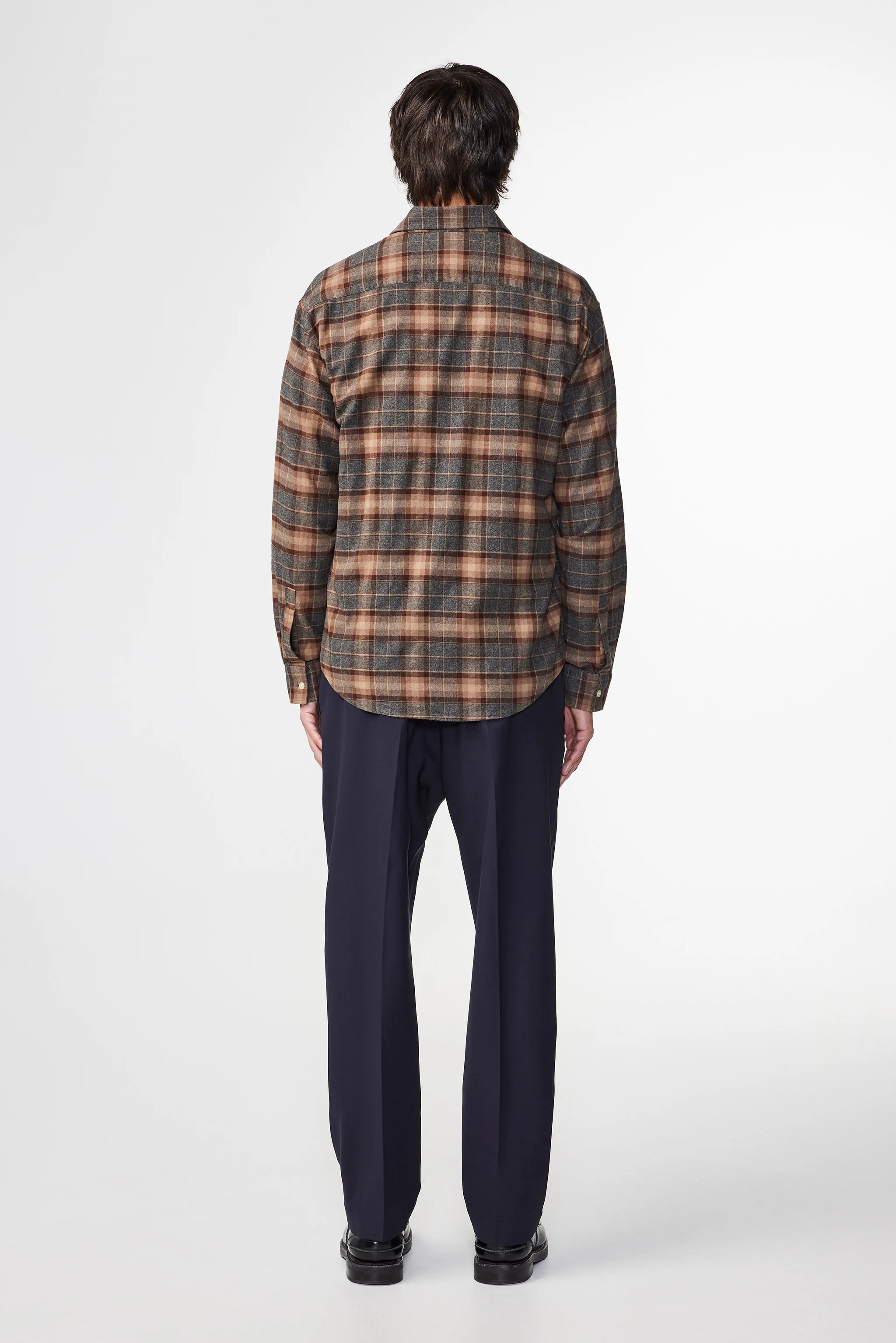NN07 Deon Flannel Shirt brown check