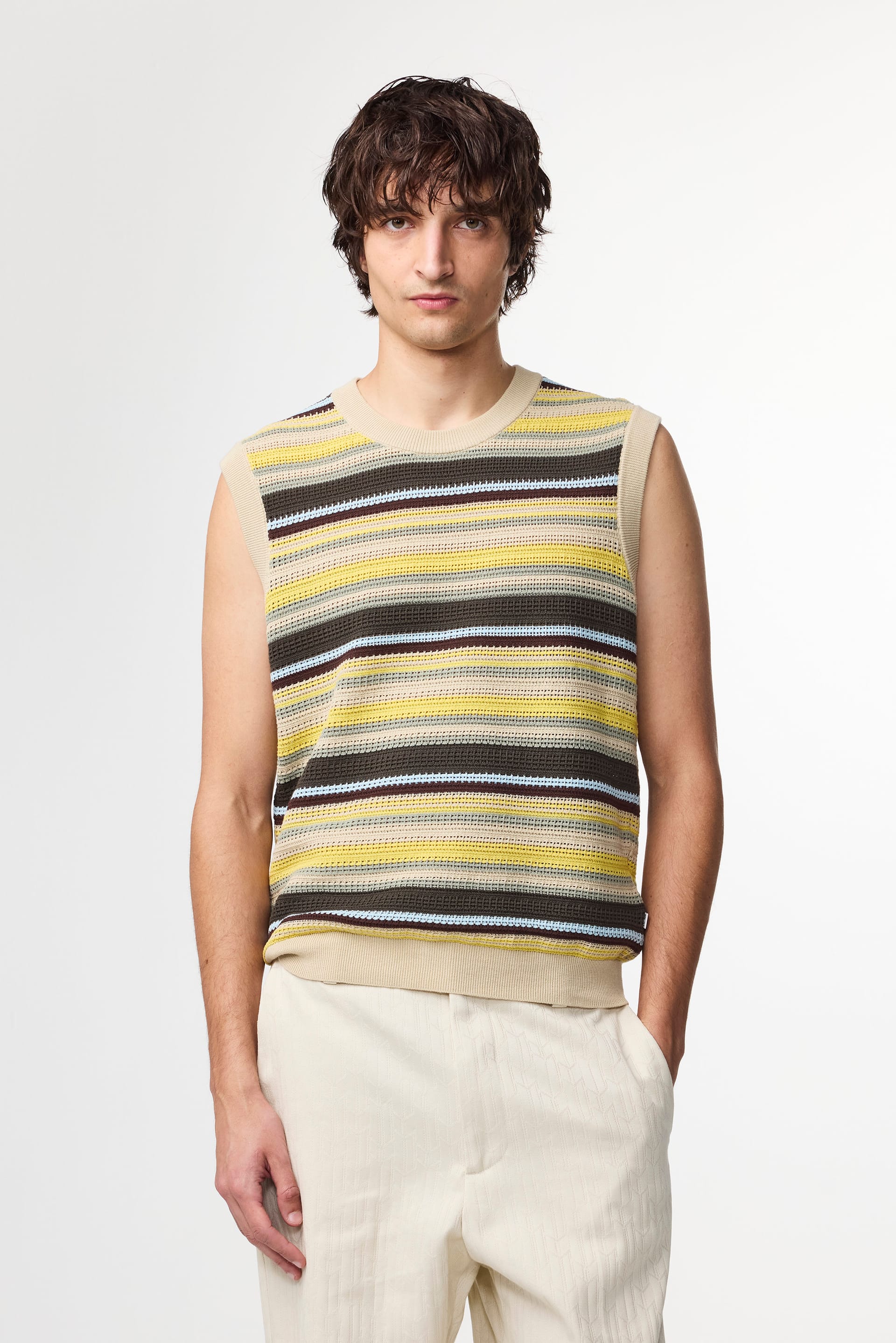 NN07 Huxley Knitted Top multi stripe