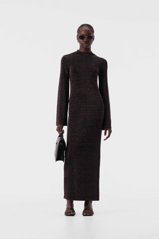 ELKA COLLECTIVE Thelma Knit Dress copper lurex