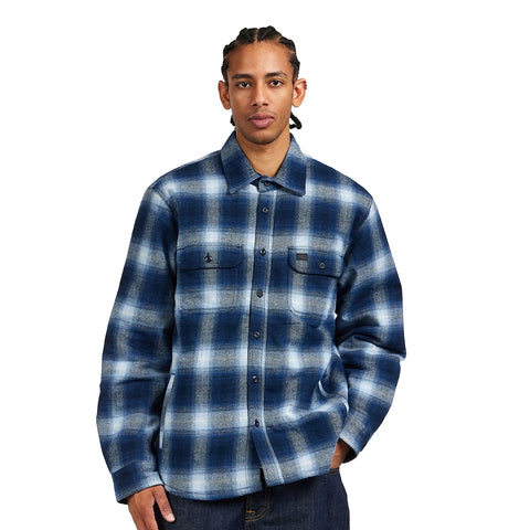 NUDIE JEAN Glenn Padded Shadow Check Shirt blue