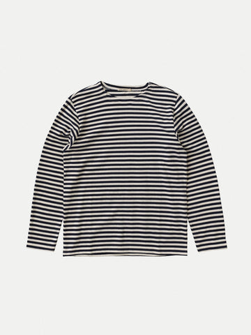 NUDIE JEANS Charles Stripe LS T-Shirt offwhite/blue