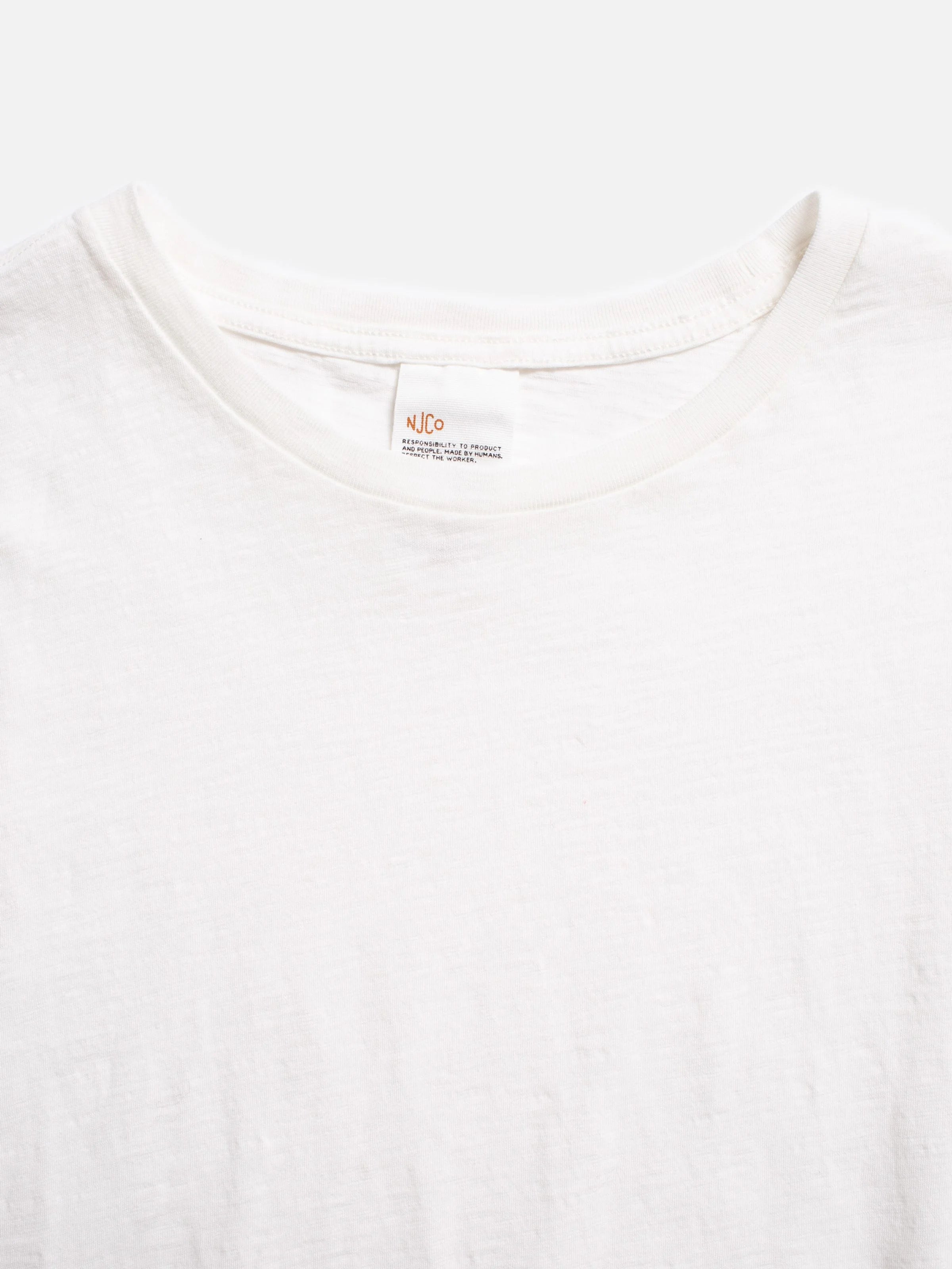 NUDIE JEANS Roffe T-Shirt off white