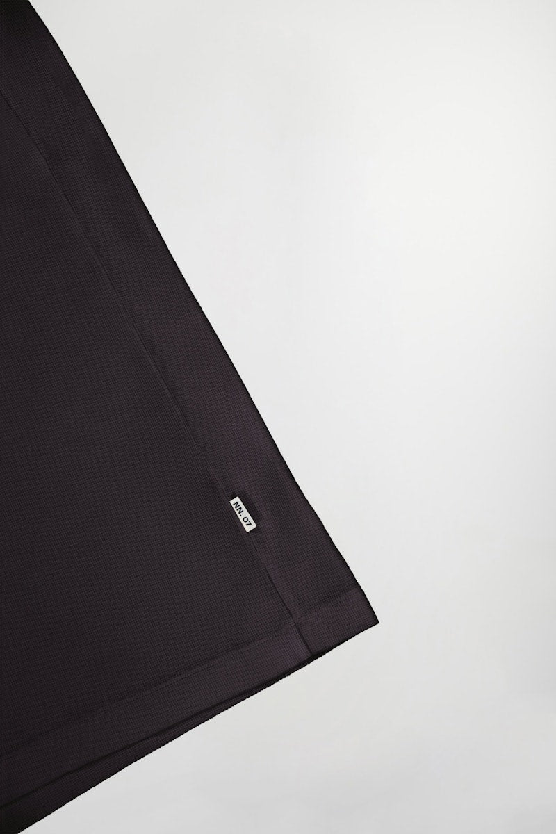 NN07 Clive LS Waffle Knit Tee dark wine
