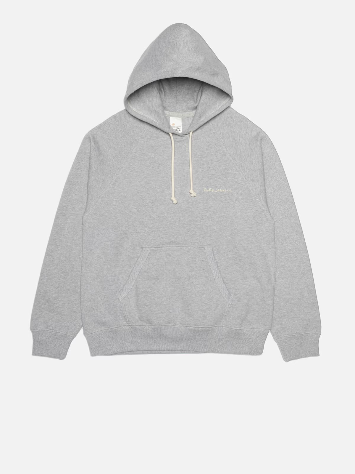 NUDIE JEANS CO Gunde Logo Hoodie greymelange