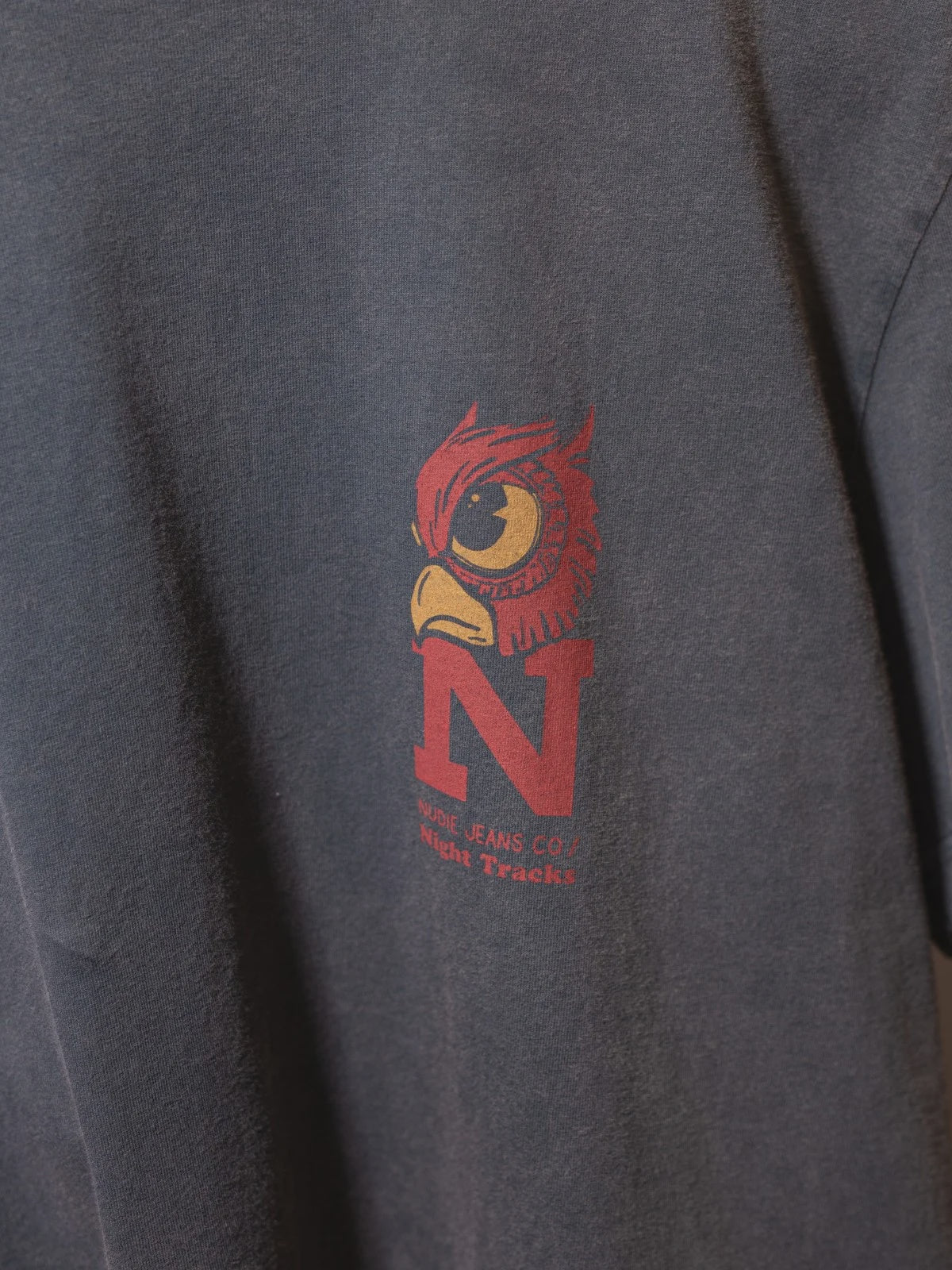 NUDIE JEANS CO Roy Night Track T-Shirt Antracite