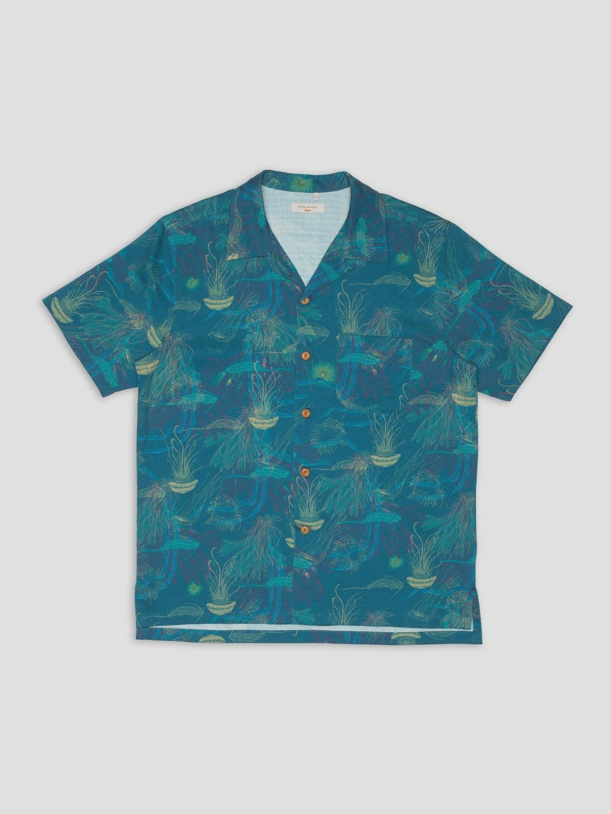 NUDIE JEANS CO Arvid Hawaii Shirt deep sea