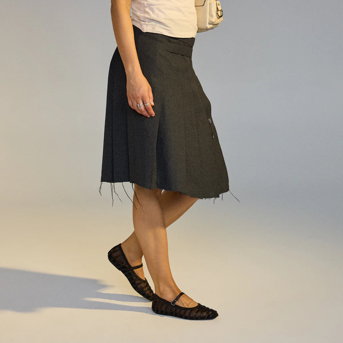 ROLLIE NATION Ballet Mary Jane Cage Mesh Black